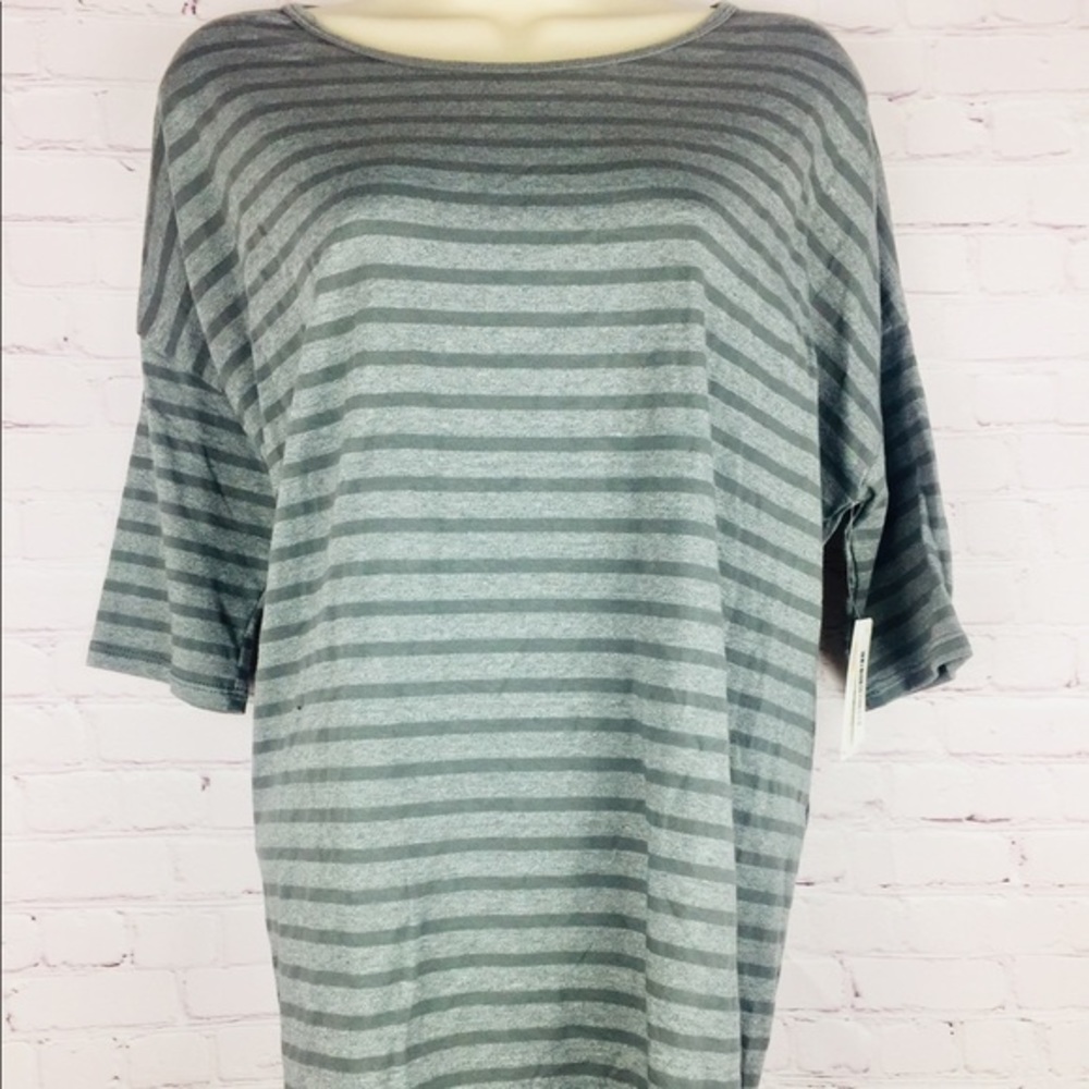 SOFT hi-Lo Tunic long stripes dolman Plus S (8-10)